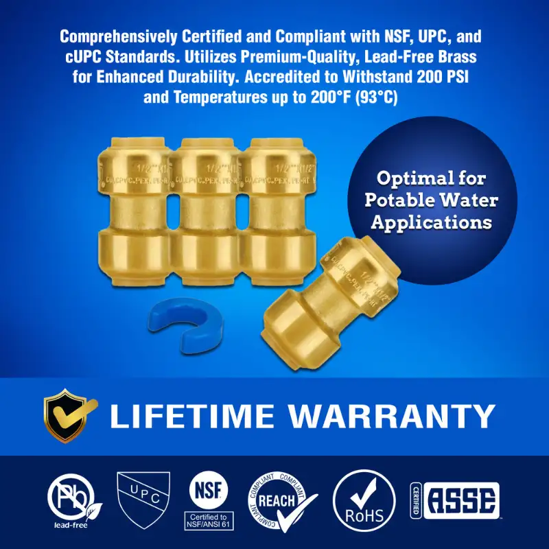 NAAPF-C13.2 New Age America 13 PCS 1/2" Push-Fit - Coupling - AquaFlow 360 - Image 9