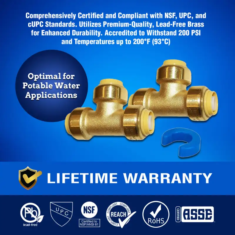 NAAPF-T7.2 New Age America 7 PCS 1/2" Push-Fit - Tee - AquaFlow 360 - Image 9