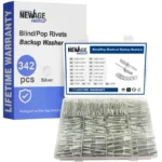 New Age America 342 PCS Blind Pop Rivets & Washers - Silver