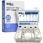 New Age America 25 PCS NPT Cable Glands - White - KableLock