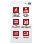 Satco S11234 5 Watt; JCD LED; Clear; 3000K; G9 Base; 120 Volt - Image 4