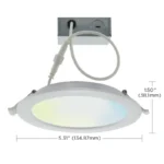 Satco S11261 10W LED 4" Round Starfish Downlight - White - Integrated Base - Image 3