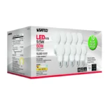 Satco S11410 - 9.5 Watt A19 LED; 3000K; Medium base; 220 deg. Beam Angle; 10-pack