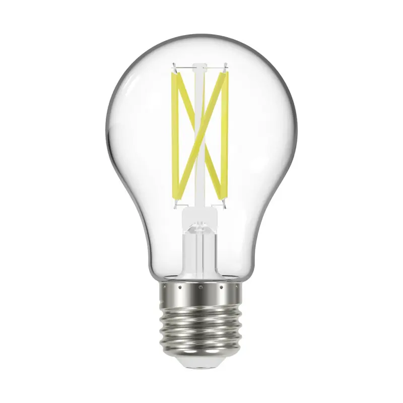 S12436.1 Satco S12436 - 10.5 Watt A19 LED; 75 Watt Replacement; Clear; Medium base; 2700K; 120 Volt; 4-Pack - Image 2