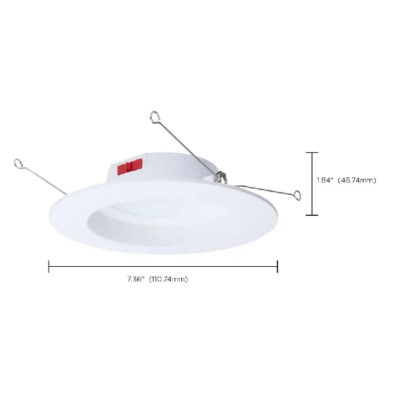 S12602.1 Satco S12602 8 Watt LED Downlight Retrofit; 5-6 Inch; CCT Selectable; Round; White Finish - Image 2
