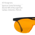 Honeywell Uvex S1933X Skyper Blue Light Blocking Computer Glasses with SCT-Orange Lens - Image 2