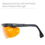 Honeywell Uvex S1933X Skyper Blue Light Blocking Computer Glasses with SCT-Orange Lens - Image 3
