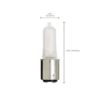 Satco S1982 50W Halogen T4 JD Lamp - Double Contact Bayonet Base (BA15d) - Frosted - Image 3