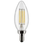 Satco S21265 4 Watt B11 LED; Clear; Candelabra base; 90 CRI; 3000K; 120 Volt - Image 2