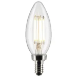 Satco S21265 4 Watt B11 LED; Clear; Candelabra base; 90 CRI; 3000K; 120 Volt - Image 3