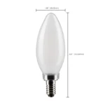 Satco S21278 - 5.5 Watt B11 LED; Frost; Candelabra base; 90 CRI; 2700K; 120 Volt - Image 3