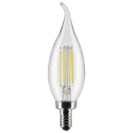 Satco S21297 - 4 Watt CA10 LED; Clear; Candelabra base; 90 CRI; 3000K; 120 Volt - Image 2