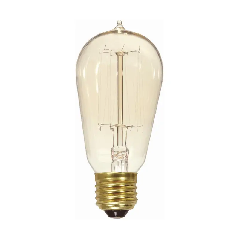 S2413.2 Satco S2413 40 Watt ST19 Incandescent; Clear; 3000 Average rated hours; 160 Lumens; Medium base; 120 Volt - Image 2