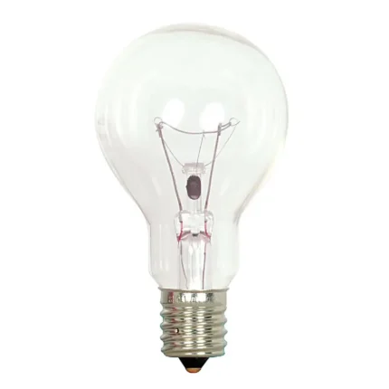 Satco S2744 40 Watt A15 Incandescent; Clear; Appliance Lamp; 1000 Average rated hours; 420 Lumens; Intermediate base; 120 Volt; 2-Card