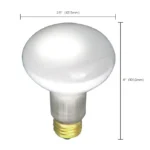 Satco S2810 30 Watt R20 Incandescent; Frost; 2000 Average rated hours; 185 Lumens; Medium base; 130 Volt - Image 2