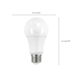 Satco S29558 9.5W LED A19 Lamp - 60W Equiv - 4000K Cool White - Frosted - E26 - 4-Pack - Image 3
