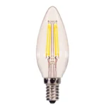 Satco S29922 4W LED Filament B11 Lamp - Clear - E12 Base