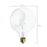Satco S3012 60 Watt G40 Incandescent; Clear; 4000 Average rated hours; 580 Lumens; Medium base; 120 Volt - Image 3
