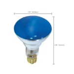 Satco S3228 - 75 Watt BR30 Incandescent; Blue; 2000 Average rated hours; Medium base; 130 Volt - Image 3