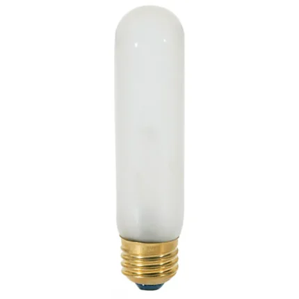 Satco S3251 - 25 Watt T10 Incandescent; Frost; 2000 Average rated hours; 200 Lumens; Medium base; 120 Volt