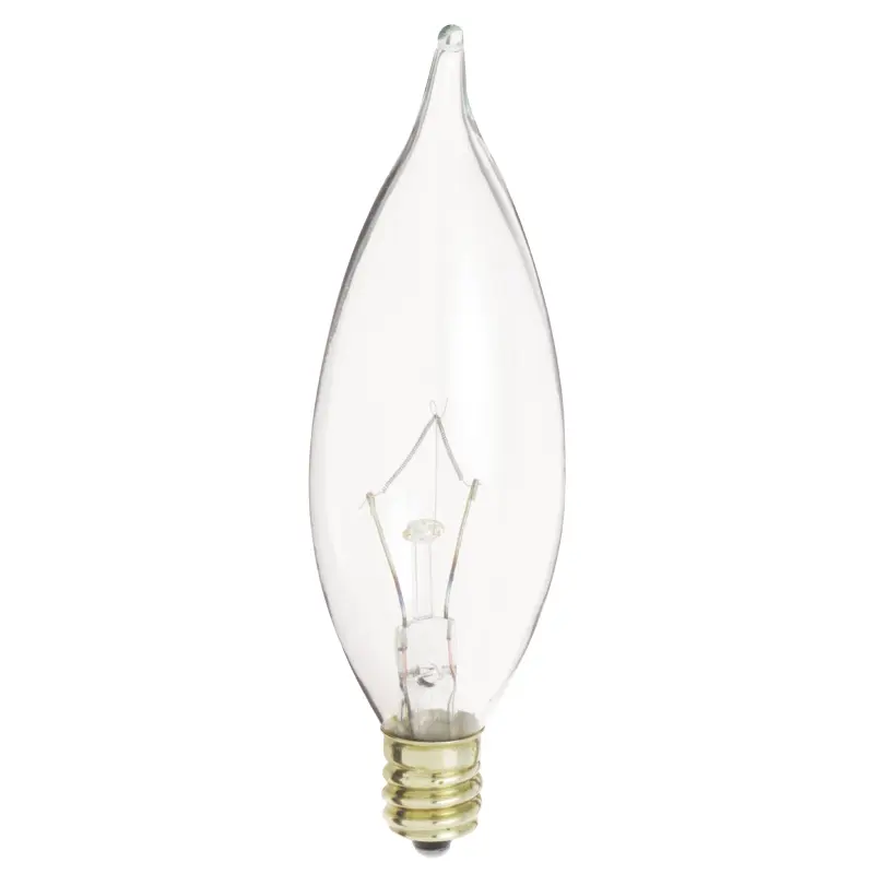 S3262.webp Satco S3262 60W Incandescent CA10 Lamp - Clear - E12 Base - Image 1
