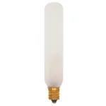 Satco S3315 15 Watt T6 Incandescent; Frost; 2500 Average rated hours; 90 Lumens; Candelabra base; 120 Volt
