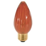 Satco S3370 - 40 Watt F15 Incandescent; Amber; 1500 Average rated hours; Medium base; 120 Volt - Image 2