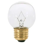 Satco S3838 25W Incandescent G16.5 Globe Lamp - Clear - E26 Base
