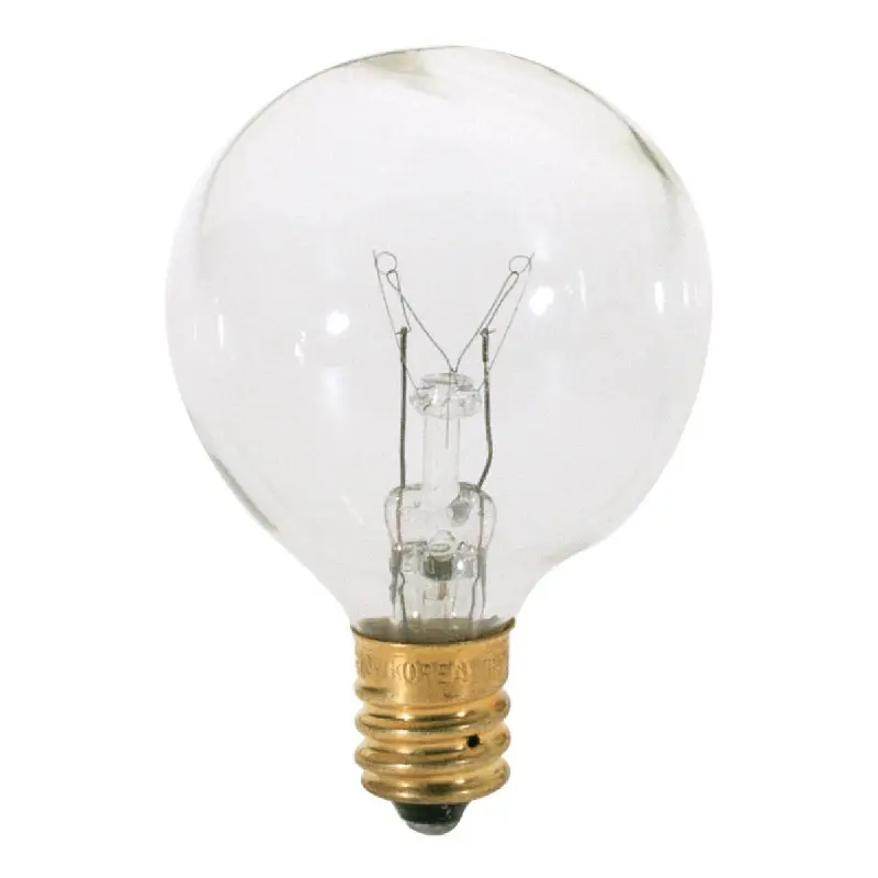 S3846 Satco S3846 25 Watt G12 1/2 Incandescent; Clear; 1500 Average rated hours; 180 Lumens; Candelabra base; 120 Volt - Image 1