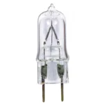 Satco S4610 20 Watt; Halogen; T4; Clear; 2000 Average rated hours; 180 Lumens; Bi Pin G8 base; 120 Volt