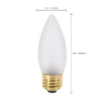 Satco S4742 40 Watt B10 Incandescent; Frost; 2000 Average rated hours; 300 Lumens; Medium base; 120 Volt; 2-Card - Image 3