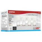 Satco S6235 - 13 Watt; Mini Spiral Compact Fluorescent; 2700K; 82 CRI; Medium base; 120 Volt; 4-pack