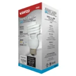 Satco S7225 18W Compact Fluorescent T2 Spiral Lamp - Gloss White - E26 Base - Image 2