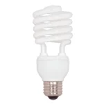 Satco S7234 20W Compact Fluorescent T2 Spiral Lamp - White - E26 Base