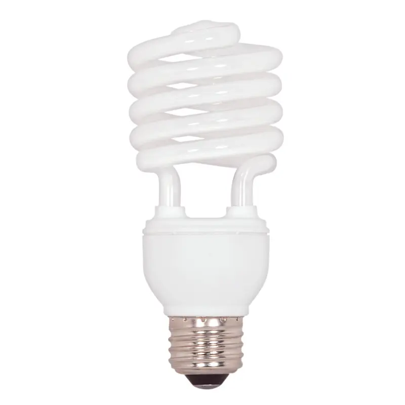 S7234.webp Satco S7234 20W Compact Fluorescent T2 Spiral Lamp - White - E26 Base - Image 1