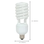 Satco S7334 40W Compact Fluorescent T4 Spiral Lamp - White - E26 Base - Image 3