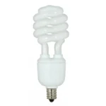 Satco S7365 - 13 Watt; Mini Spiral Compact Fluorescent; 4100K; 82 CRI; Candelabra base; 120 Volt - Image 2