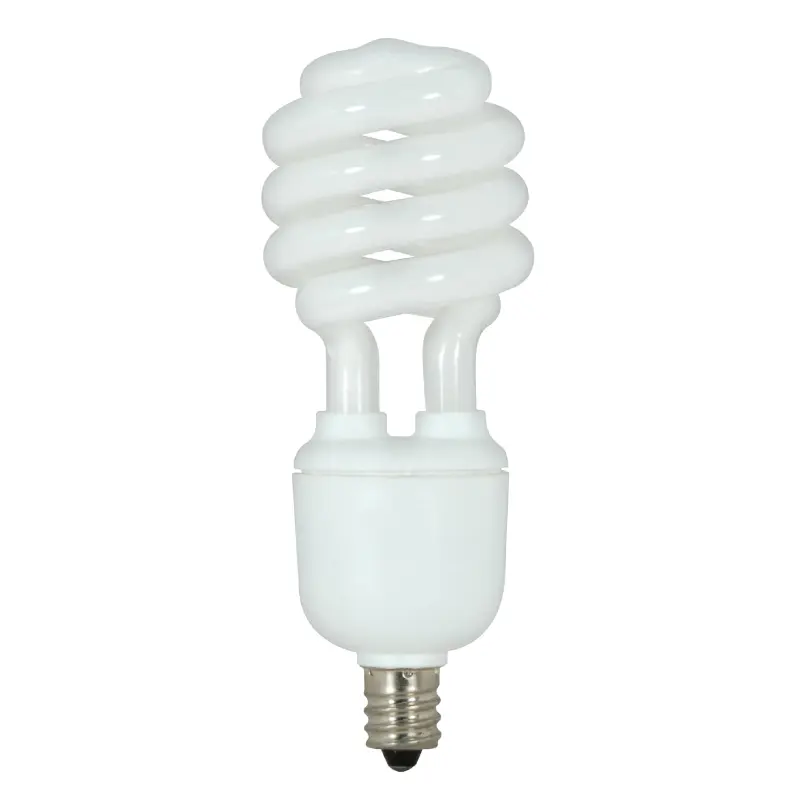 S7366.webp Satco S7366 13W Compact Fluorescent T2 Spiral Lamp - White - E12 Base - Image 1