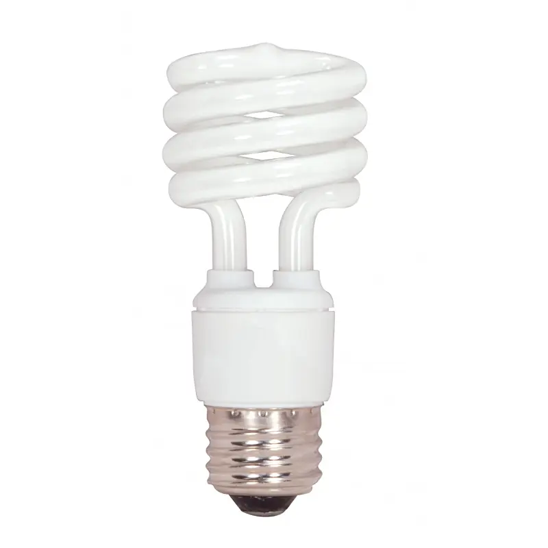 S7411.webp Satco S7411 13W Compact Fluorescent T2 Spiral Lamp - White - E27 Base - Image 1