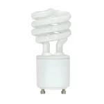 Satco S8201 9W LED Mini Spiral Compact Fluorescent Lamp 2700K, GU24 Base