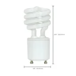 Satco S8203 13 Watt; Mini Spiral Compact Fluorescent; 2700K; 82 CRI; GU24 base; 120 Volt - Image 3