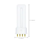 Satco S8360 5W Compact Fluorescent T4 Lamp - White - 2G7 Base - Image 3