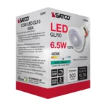 Satco S9384 - 6.5 Watt; LED MR16; 4000K; 40 deg. Beam Angle; GU10 base; 120 Volt