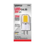 Satco S9544 - 3W; JC LED; 3000K; G6.35 base; 12 Volt AC/DC