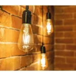 Satco S9579 7 Watt ST19 LED; Transparent Amber; Medium base; 2000K; 650 Lumens; 120 Volt - Image 2