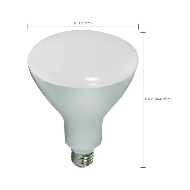 S9639.1 Satco S9639 16.5 Watt; LED BR40; 3000K; 103 deg. Beam Angle; Medium base; 120 Volt; Dimmable - Image 3