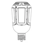 Satco S9752 - 60 Watt - LED HID Replacement; 5000K; Mogul extended base; Adjustable beam angle; 100-277 Volt - Image 2