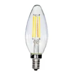 Satco S9922 3.5 Watt C11 LED; Clear; Candelabra base; 2700K; 350 Lumens; 120 Volt