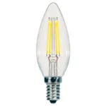 Satco S9961 - 5.5 Watt B11 LED; Clear; Candelabra base; 3000K; 500 Lumens; 120 Volt - Image 2