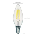 Satco S9961 - 5.5 Watt B11 LED; Clear; Candelabra base; 3000K; 500 Lumens; 120 Volt - Image 3